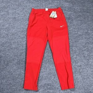 NWT Nike Training Team Woven Pant Women's M Red Zipper Pockets Cuffs HF6902-657